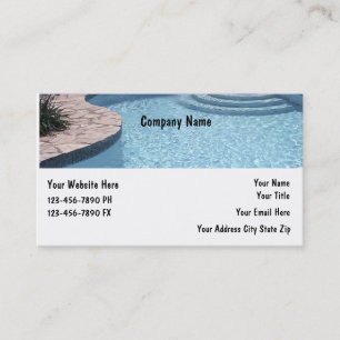 Swimming Pool Business Cards