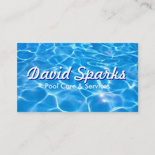 Swimming Pool Care and Services Business Card (Front)
