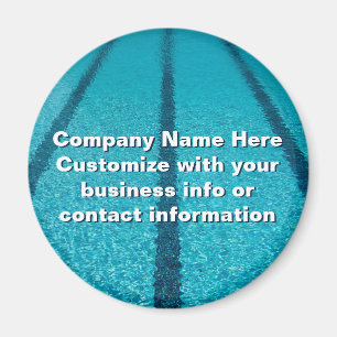 Swimming Pool Company Custom Marketing Magnet