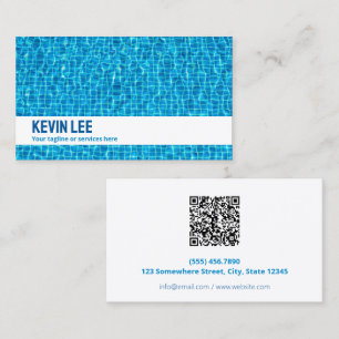 🏊♂️🏊♀️ Swimming Pool Custom QR Business Card