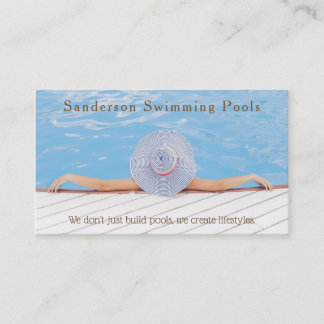 Swimming pool designer business cards