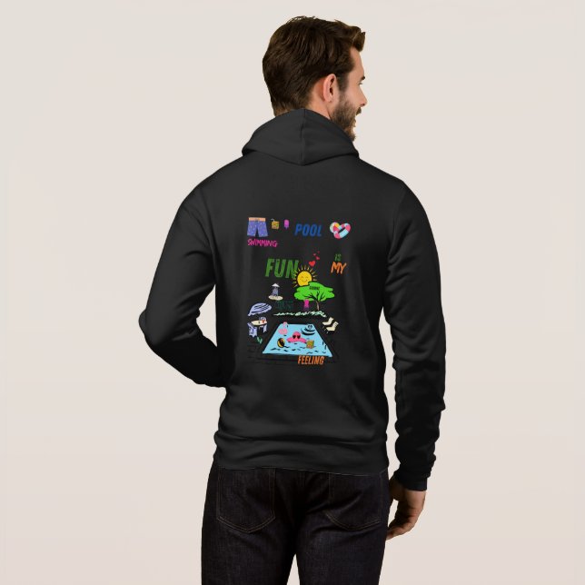 swimming pool Fun Hoodie (Back Full)