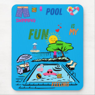 Swimming Pool Fun Mouse Mat