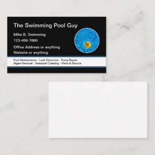 Swimming Pool Glossy Cool Business Cards