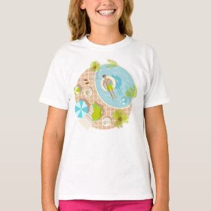 Swimming pool guy on tropical summer beach vacay T-Shirt