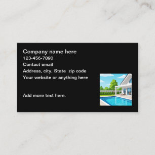 Swimming Pool Home Services Business Card