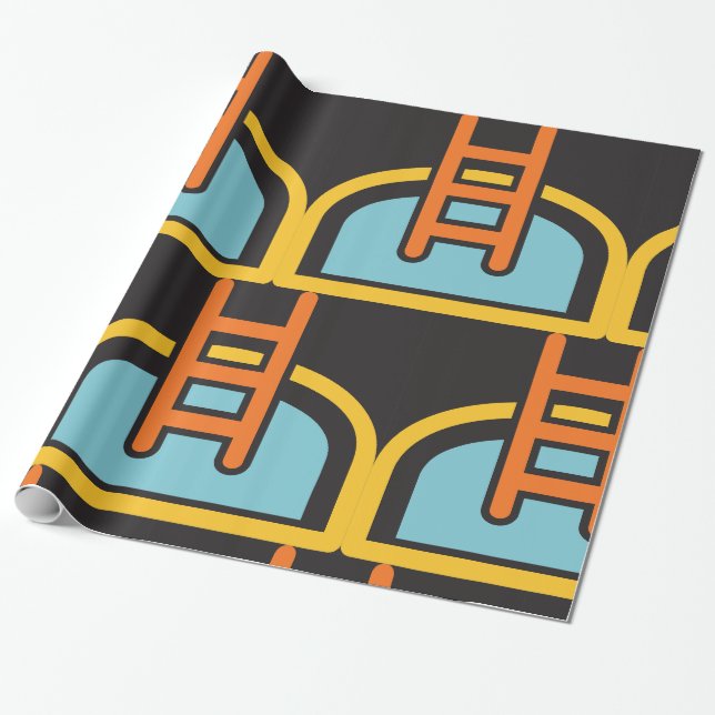 Swimming Pool Icon Wrapping Paper (Unrolled)