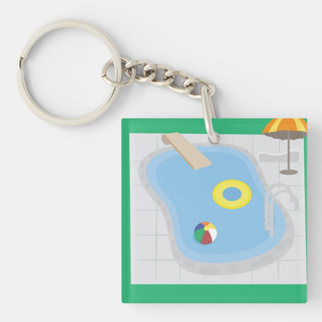 Swimming Pool Key Ring (Front)