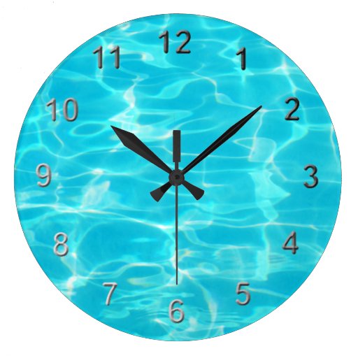 Image of Swimming Pool. Large Clock