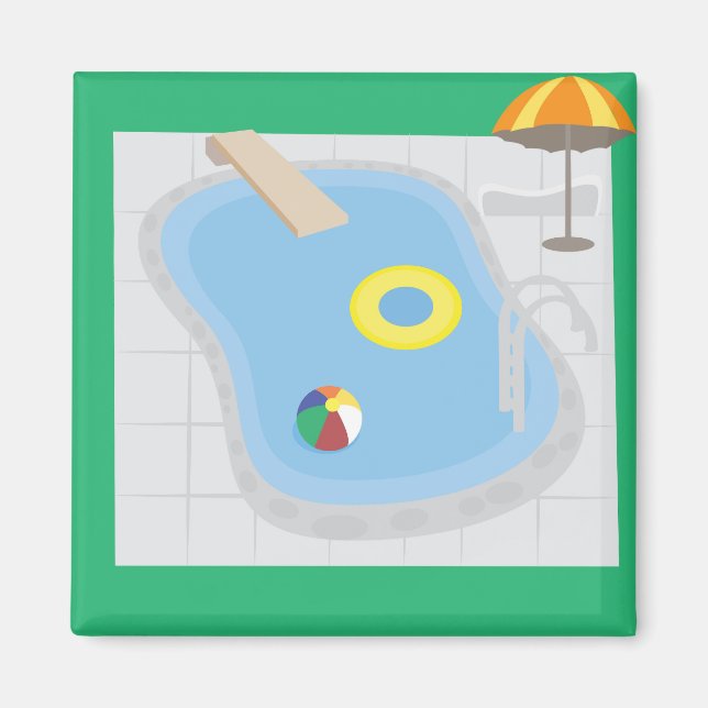 Swimming Pool Magnet (Front)
