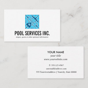 Swimming Pool maintenance Repairing professional Business Card
