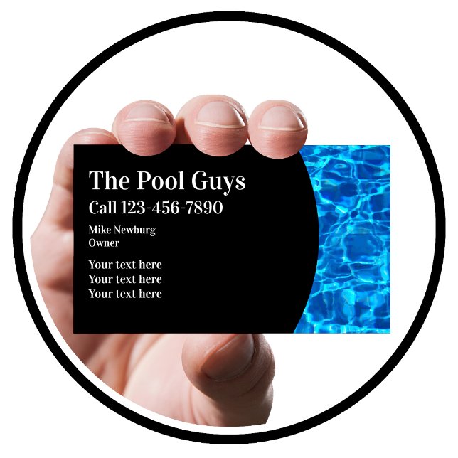 Swimming Pool Modern Business Cards (Creator Uploaded)