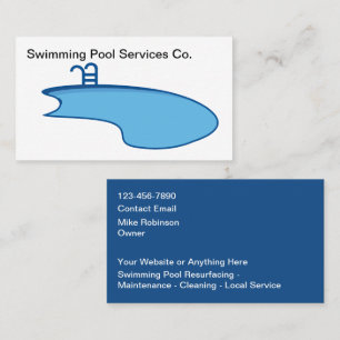 Swimming Pool Modern Business Cards