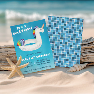 Swimming Pool Party Birthday Party Invitation