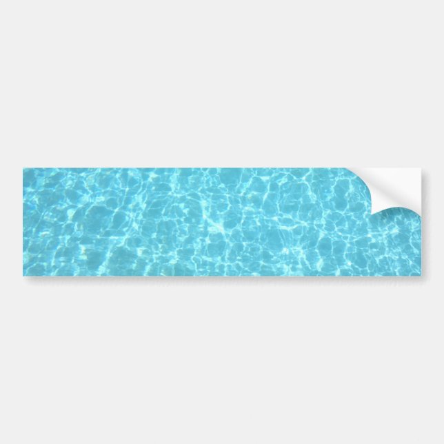 Swimming Pool Party Blue Water Blank Template Bumper Sticker (Front)