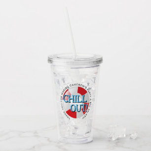 Swimming Pool Party Chill out Custom Favour Acrylic Tumbler