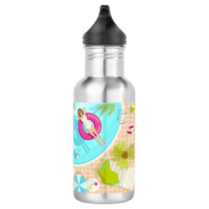 Swimming pool party girl in bikini summer beach  532 ml water bottle
