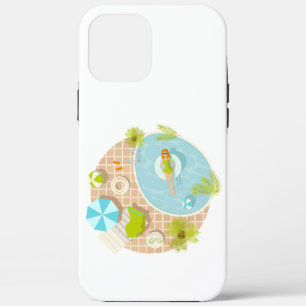Swimming pool party girl in bikini summer beach  iPhone 12 pro max case