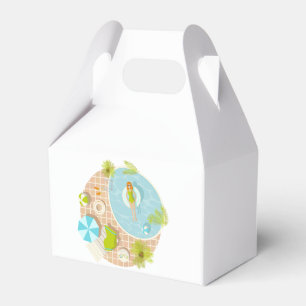 Swimming pool party girl in bikini summer beach favour box