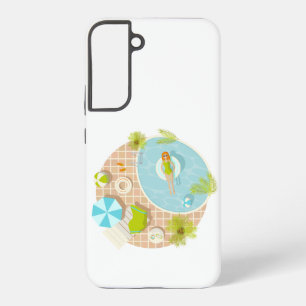 Swimming pool party girl in bikini summer beach samsung galaxy case