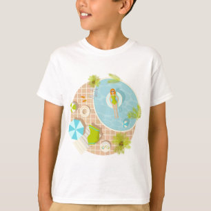 Swimming pool party girl in bikini summer beach T-Shirt
