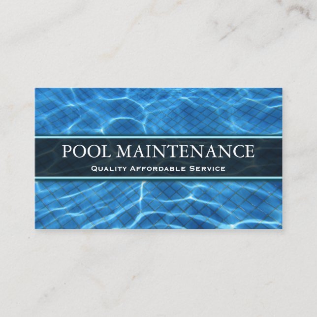 Swimming Pool Photo - Business Card (Front)