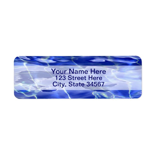 Swimming Pool Return Address Labels (Front)