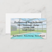 Swimming Pool Screen Repair Simple Business Card (Front/Back)
