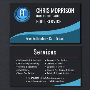 Swimming Pool Service  Business Card