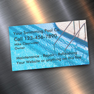 Swimming Pool Service Business Magnets