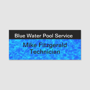 Swimming Pool Service Employee Name Tag