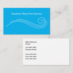 Swimming Pool Service Unique Business Cards