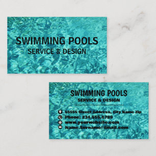 Swimming Pool  Services  Business Card