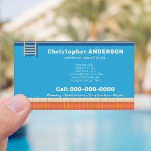 Swimming Pool Services Business Card