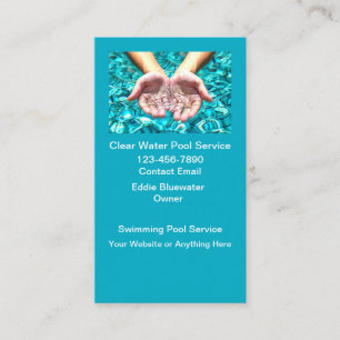 Swimming Pool Services Vertical Business Card