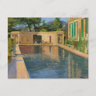 Swimming Pool, Southern France   Sir John Lavery Postcard