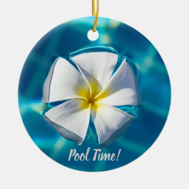 Swimming Pool Sparkling Water with Flower gift Ceramic Tree Decoration (Front)