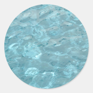 Swimming Pool Summer Abstract Classic Round Sticker