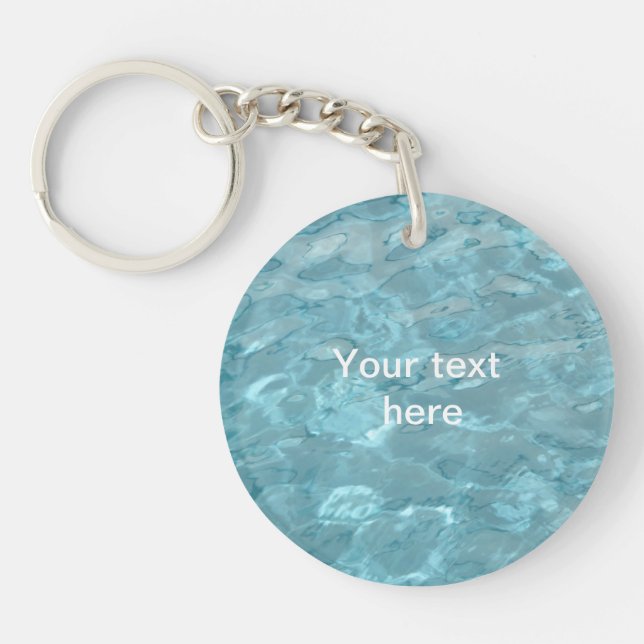Swimming Pool Summer Abstract Key Ring (Front)