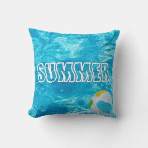 Swimming Pool Summer Throw Pillow