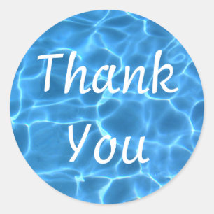 Swimming Pool Thank You Classic Round Sticker