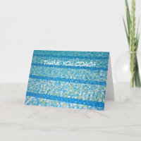 Swimming Pool Thank You Coach Card