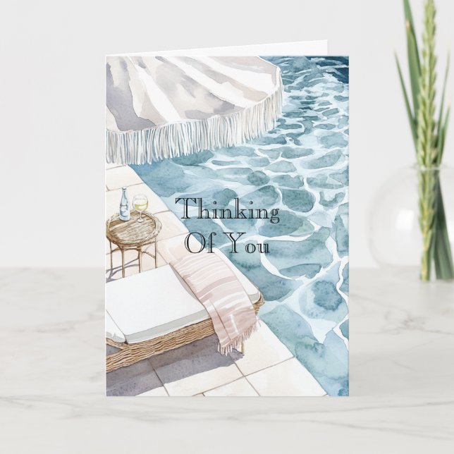 Swimming Pool Thinking of You Card (Front)