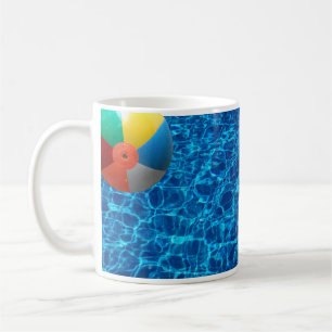 Swimming Pool Water, Beach Ball Mug