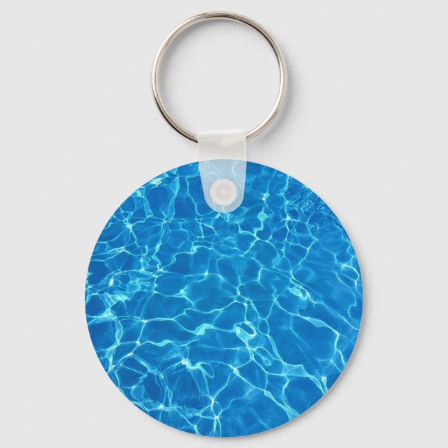 Swimming Pool Water Key Ring (Back)