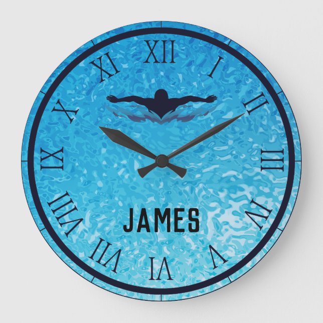 Swimming Pool Water Large Clock (Front)