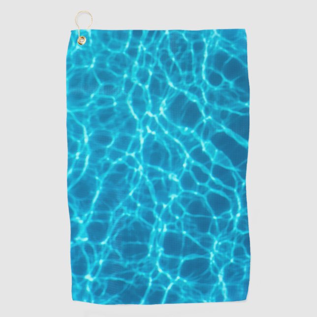 Swimming Pool water. Ripple Water. Sun Reflection Golf Towel (Front)