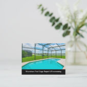 Swimming Pools And Rescreening Business Card (Standing Front)