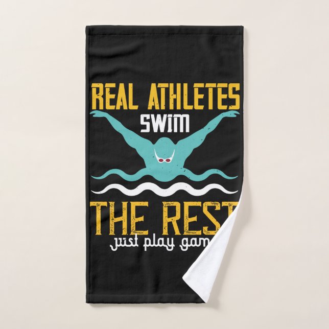 Swimming - Real athletes swim Hand Towel (Hand Towel)