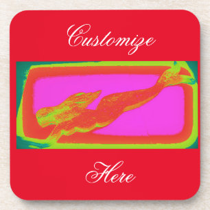 swimming Red mermaid Coaster